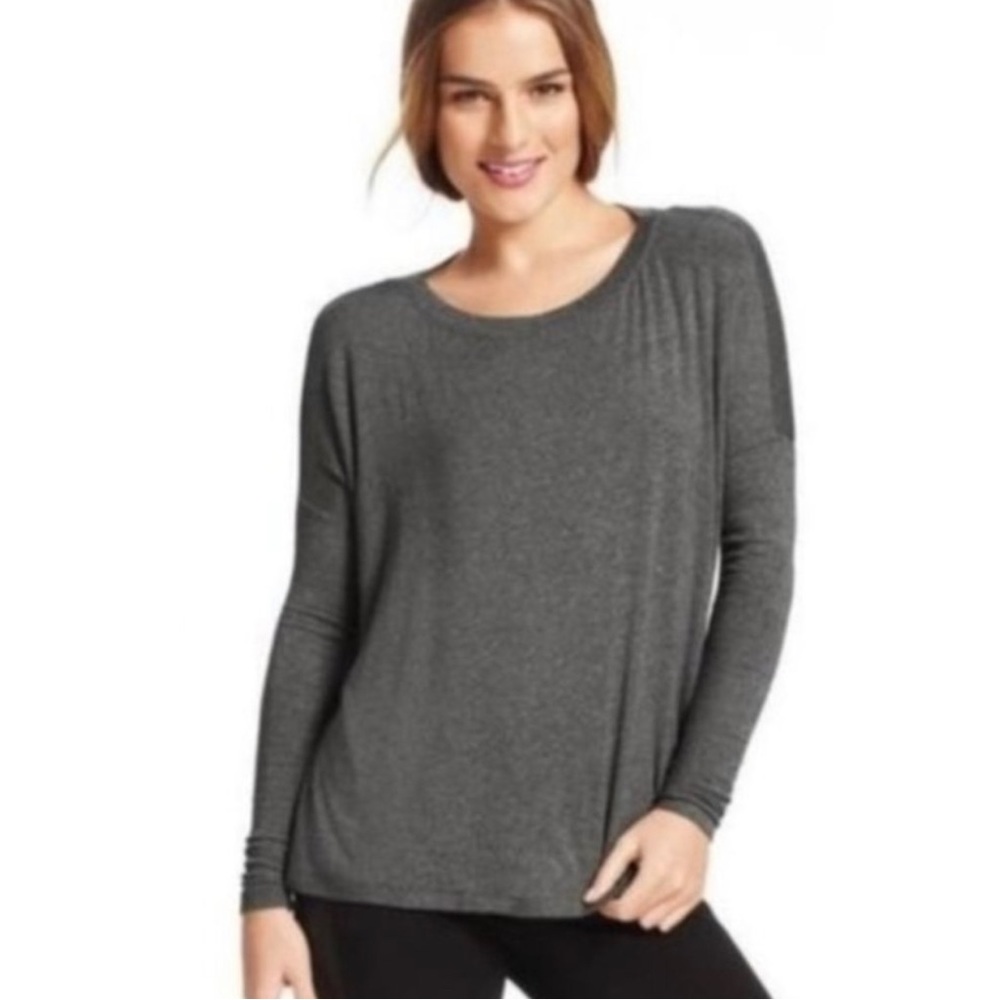 CAbi Bateau Neck Long Sleeve Oversized Tee